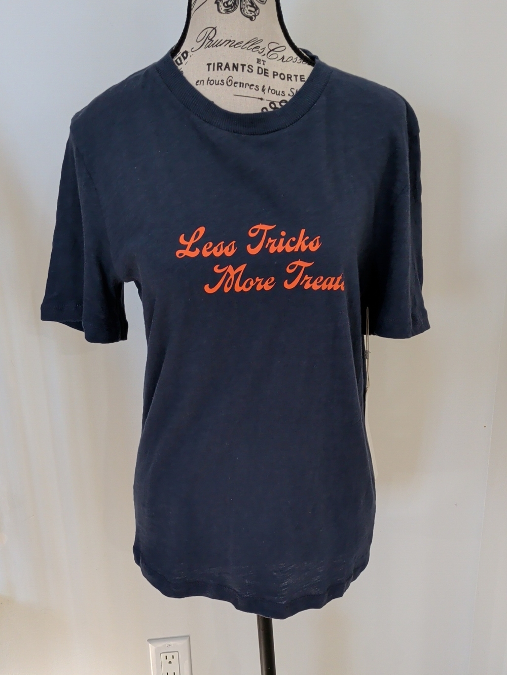 CASLON | Less Tricks More Treats Halloween Women's Navy T-Shirt
